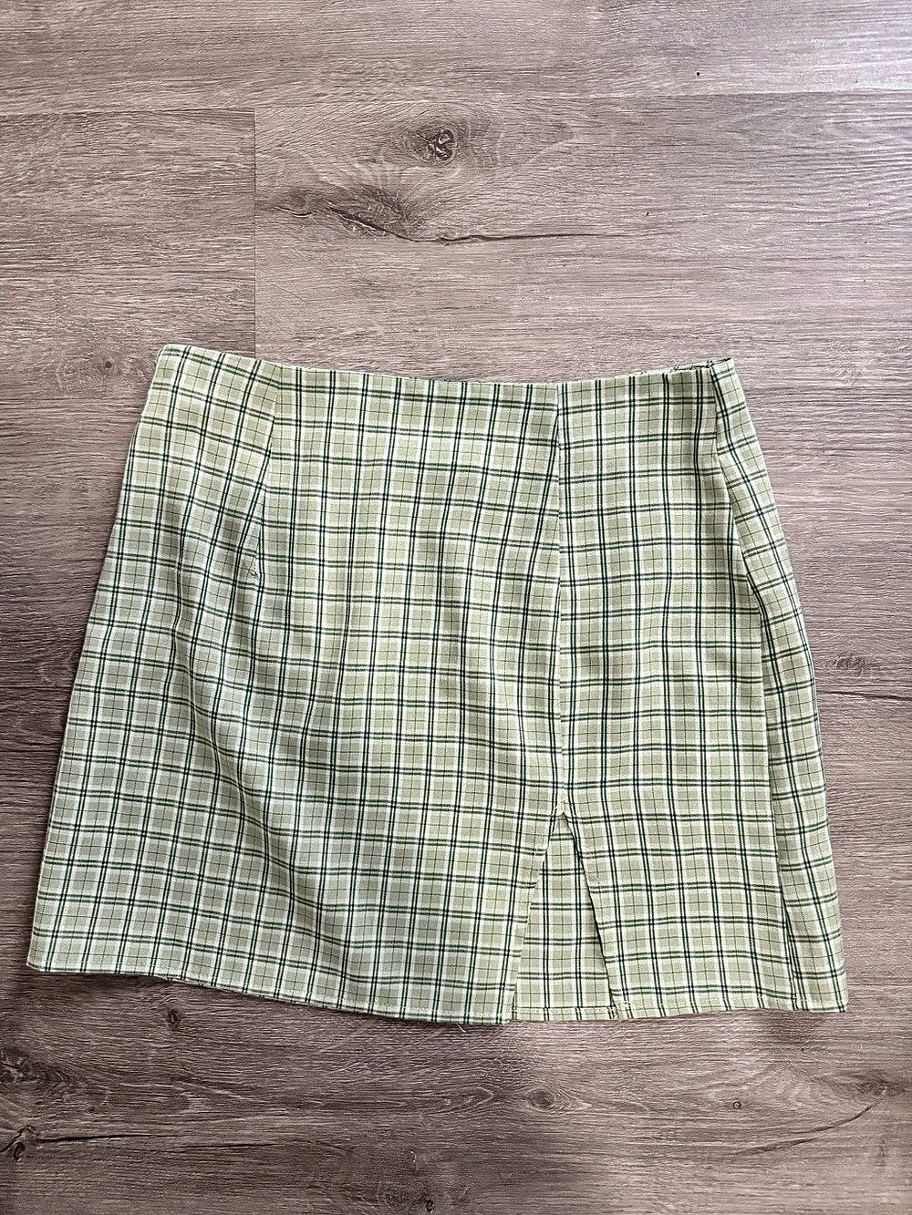 Mini Skirt in Green & White